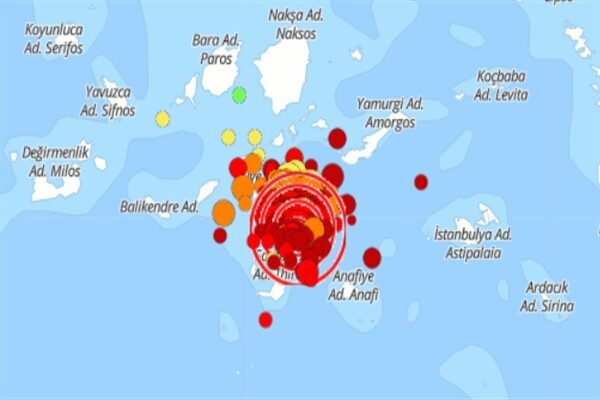 Boğaziçi Üniversitesi Kandilli Rasathanesi ve Deprem Araştırma Enstitüsü (KRDAE) verilerine