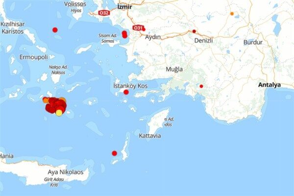 Boğaziçi Üniversitesi Kandilli Rasathanesi ve Deprem Araştırma Enstitüsü (KRDAE) verilerine