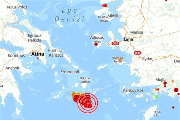 Boğaziçi Üniversitesi Kandilli Rasathanesi ve Deprem Araştırma Enstitüsü (KRDAE) verilerine