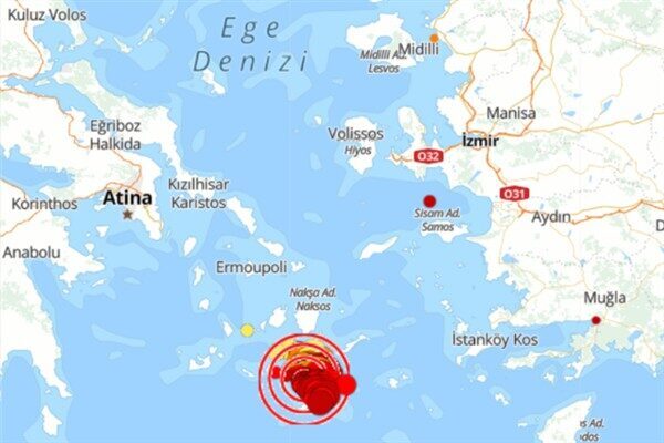 Boğaziçi Üniversitesi Kandilli Rasathanesi ve Deprem Araştırma Enstitüsü (KRDAE) verilerine