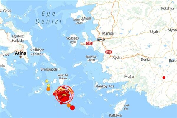 Boğaziçi Üniversitesi Kandilli Rasathanesi ve Deprem Araştırma Enstitüsü (KRDAE) verilerine
