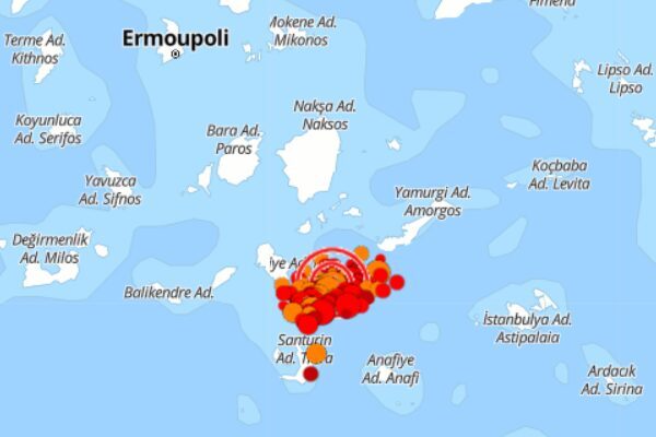 Boğaziçi Üniversitesi Kandilli Rasathanesi ve Deprem Araştırma Enstitüsü (KRDAE) verilerine