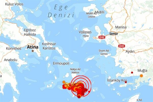 Boğaziçi Üniversitesi Kandilli Rasathanesi ve Deprem Araştırma Enstitüsü (KRDAE) verilerine