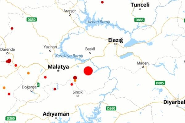 Boğaziçi Üniversitesi Kandilli Rasathanesi ve Deprem Araştırma Enstitüsü (KRDAE) verilerine