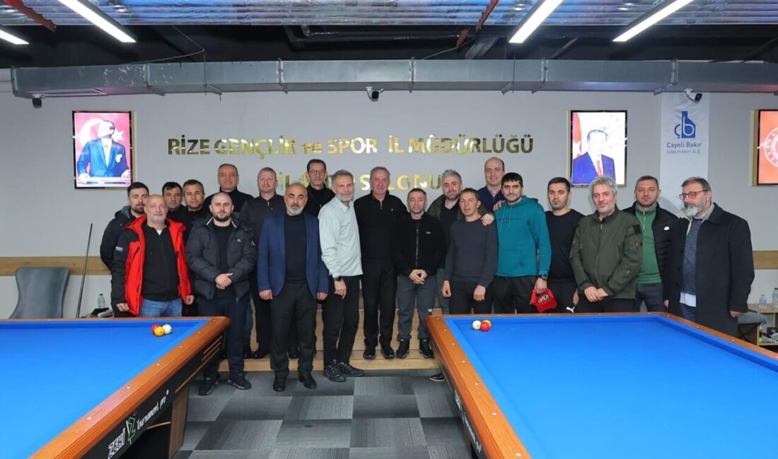Rize’de 3 Bant Bilardo Bölge Şampiyonası düzenlendi. Şampiyonayı Gençlik ve Spor