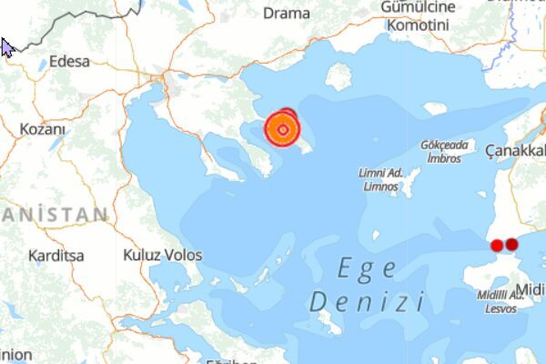Boğaziçi Üniversitesi Kandilli Rasathanesi ve Deprem Araştırma Enstitüsü (KRDAE) verilerine