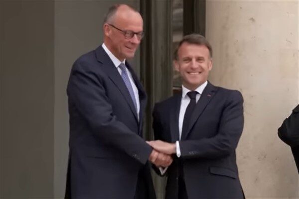 Merz ve Fransa Cumhurbaşkanı Emmanuel Macron arasındaki ortak basın toplantısından