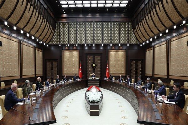 Cumhurbaşkanı Recep Tayyip Erdoğan,, Cumhurbaşkanlığı Politika Kurullarının başkanvekillerini Cumhurbaşkanlığı Külliyesi'nde