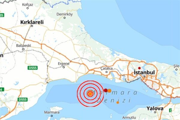 Boğaziçi Üniversitesi Kandilli Rasathanesi ve Deprem Araştırma Enstitüsü (KRDAE) verilerine