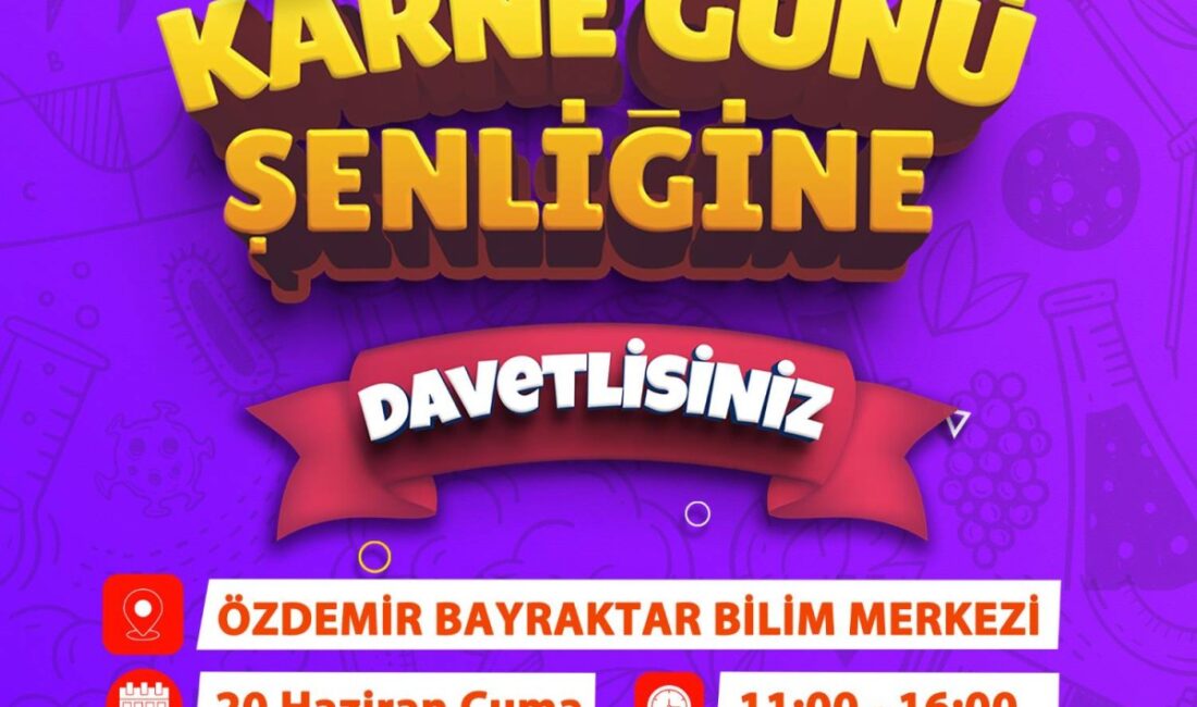 Büyükşehirden Öğrencilere Neşeli Karne Şenliği Trabzon Büyükşehir Belediyesi, 20 Haziran Cuma günü Özdemir Bayraktar Bilim