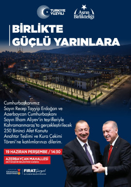 Erdoğan ve Aliyev Perşembe Günü Kahramanmaraş'ta Buluşacak 19 Haziran Perşembe günü, Cumhurbaşkanı Recep Tayyip Erdoğan ve Azerbaycan