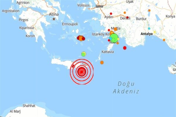Boğaziçi Üniversitesi Kandilli Rasathanesi ve Deprem Araştırma Enstitüsü (KRDAE) verilerine