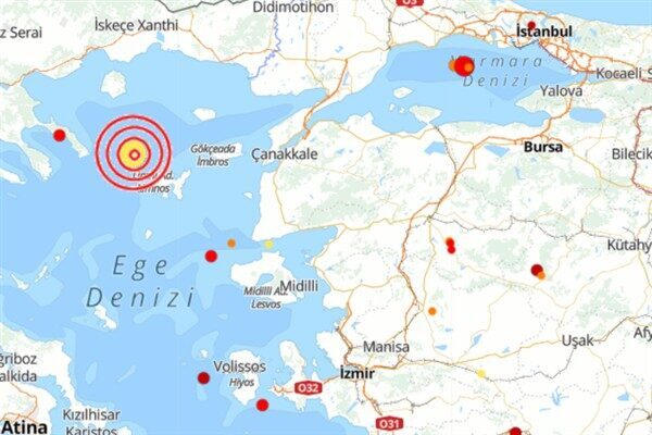 Boğaziçi Üniversitesi Kandilli Rasathanesi ve Deprem Araştırma Enstitüsü (KRDAE) verilerine