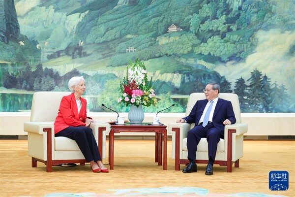 Çin Başbakanı Li Qiang, dün Avrupa Merkez Bankası Başkanı Christine